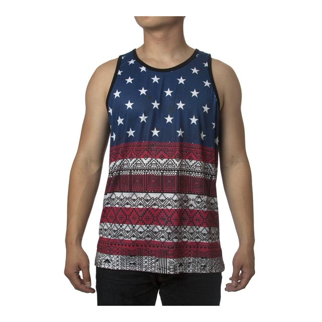 Mens Tribal USA Sublimation Tank Top - Medium