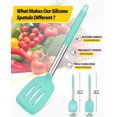 thumbnail image 2 of Bundlepro Pack of 2 Silicone Spatulas Turners, Non Stick Slotted and Solid Kitchen Utensils, 2 of 6