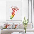 thumbnail image 1 of Colorful Bell Flower Sketch Watercolor - Large Floral Canvas Artwork, 1 of 3