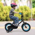 thumbnail image 4 of Costway Vélo pour Enfants 12 Pouces avec Selle et Guidon Ajustables, Roues Stabilisatrices Amovibles, Frein à Main, Noir, 4 of 10