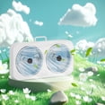 thumbnail image 3 of Fans for Bedroom Double Headed Bidirectional Wall Mounted Desktop Portable Fan with Three Adjustable High Wind Speed Fans, Suitable for Home Office, Camping, And Bedroom Use, 3 of 8