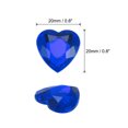 thumbnail image 2 of Unique Bargains 40 Pcs Acrylic Flat Back Rhinestones 20mm/0.8 Inch Heart Artificial Gemstone for Crafts Jewelry Making Deep Blue, 2 of 7