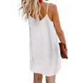 thumbnail image 4 of Fridja Robe Courte Sans Manches à Bretelles Col en V Couleur Unie pour Femme, 4 of 7