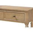 thumbnail image 5 of Baxton Studio Calvin Console d'Entrée Classique et Traditionnelle en Bois Finition Chêne Brun à 3 Tiroirs, 5 of 5