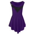 thumbnail image 4 of Levmjia Camisoles pour Femmes Grande Taille Sans Manches Liquidation Uni Dentelle Florale Col Rond Hauts Asymétriques Blouse, 4 of 6