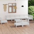 thumbnail image 1 of vidaXL Ensemble de Salon de Jardin 10 Pcs Bois Massif Pin Blanc, 1 of 8