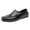 Black, variant on Loafers for Men Breathable Soft Leather Slip on Casual Dressy Shoes Fashion Moc Toe Hollow Out Slip On Sneakers Yellow Size 9