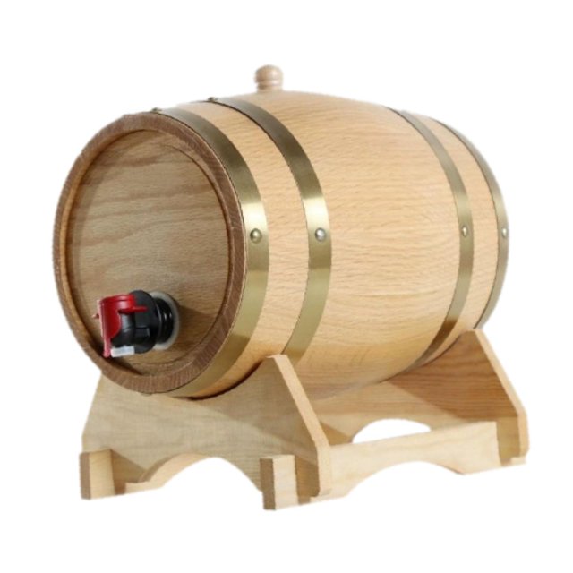5L Wooden Barrel Decoration Gift Beer Barrel for Bar Table Entertaining