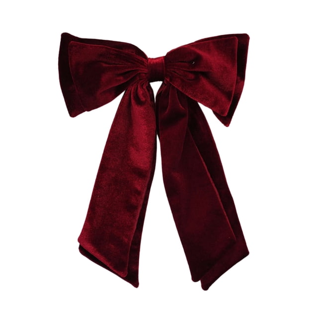 Pendentif de Noël en velours rouge grand format, 9 pouces