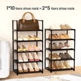 thumbnail image 4 of Stanz (TM) 10 Tier 20 Pairs Shoe Rack, Shoe Tower Shelf Entryway Cabinet Storage Organizer, Black, 4 of 6