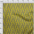 thumbnail image 2 of oneOone Polyester Lycra Fabric Leaves & Floral Block Print Fabric By The Yard 56 Inch Wide, 2 of 5