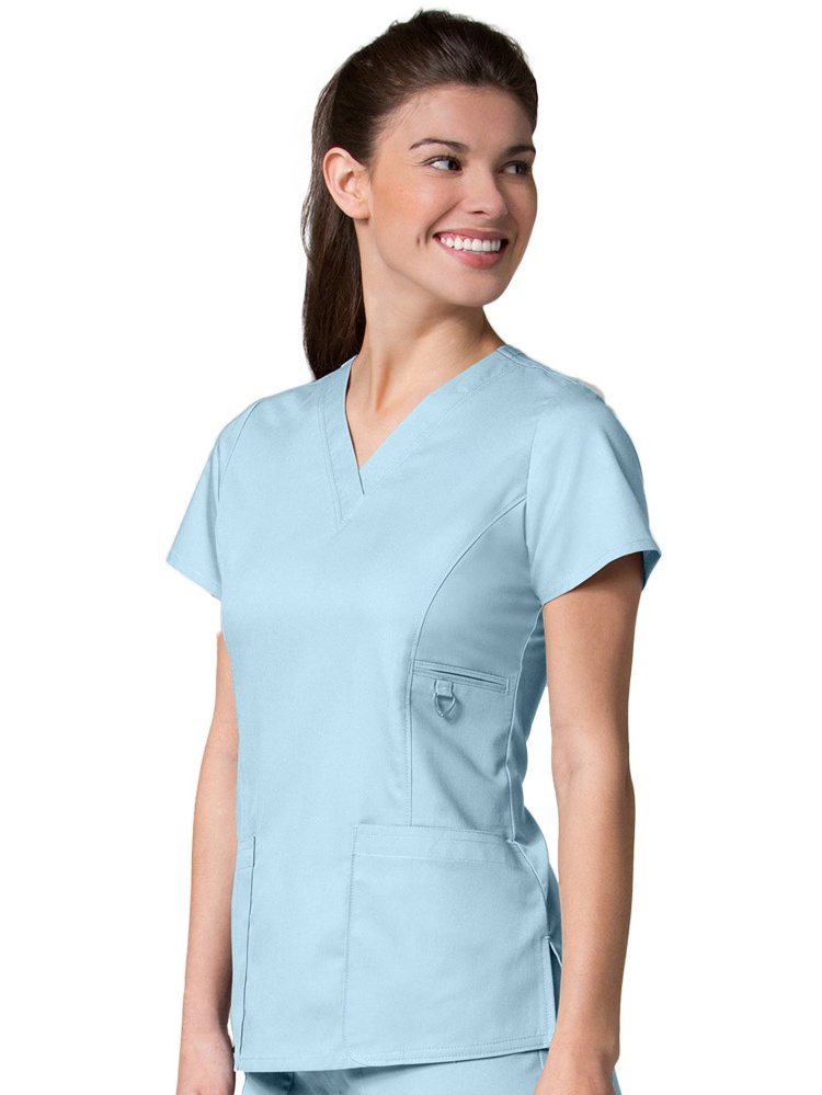 EON Women's COOLMAX V-Neck Solid Scrub Top
