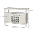 thumbnail image 3 of HOMCOM Buffet Bahut Crédence Armoire de Rangement avec Tiroir Casier à Vin, 3 of 10