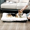 thumbnail image 4 of Coussin de Couchage pour Chiens Rectangulaire Antidérapant Moelleux Chaud Lit pour Chaton Chiot Matelas pour Intérieur, 4 of 10