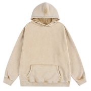 cfhntfmh Mens Big and Tall Hoodie Solid Color Vintage Hoodies Sweatshirt Cotton Unisex Pullover Streetwear Winter Clothing