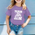 thumbnail image 1 of Hauts Filles Décontractés Enfants Motif Lettres Multicolores Manches Courtes Col Rond T-Shirts et Chemises, 1 of 3