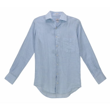 Peter Millar Men's Sky Blue Crown Cool Long Sleeve Button Down Casual Button-Down Shirt - S