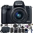 thumbnail image 2 of Canon EOS M50 Appareil Photo Sans Miroir 24,1 Mpx + Objectif 15-45 mm Ensemble Kit 32 Go (Modèle International), 2 of 7