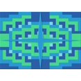 thumbnail image 1 of Ahgly Company Tapis Rectangulaire Lavable en Machine Intérieur Transitionnel Bleu, 2 Pieds x 3 Pieds, 1 of 7