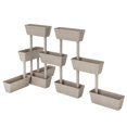 thumbnail image 2 of vidaXL Garden Planter 3 pcs 100 cm Taupe, 2 of 4
