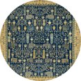 thumbnail image 1 of Ahgly Company Tapis d'Intérieur Ronds Abstraits Cuivre Vert Abstraits pour Aire, 4 Pieds Rond, 1 of 6