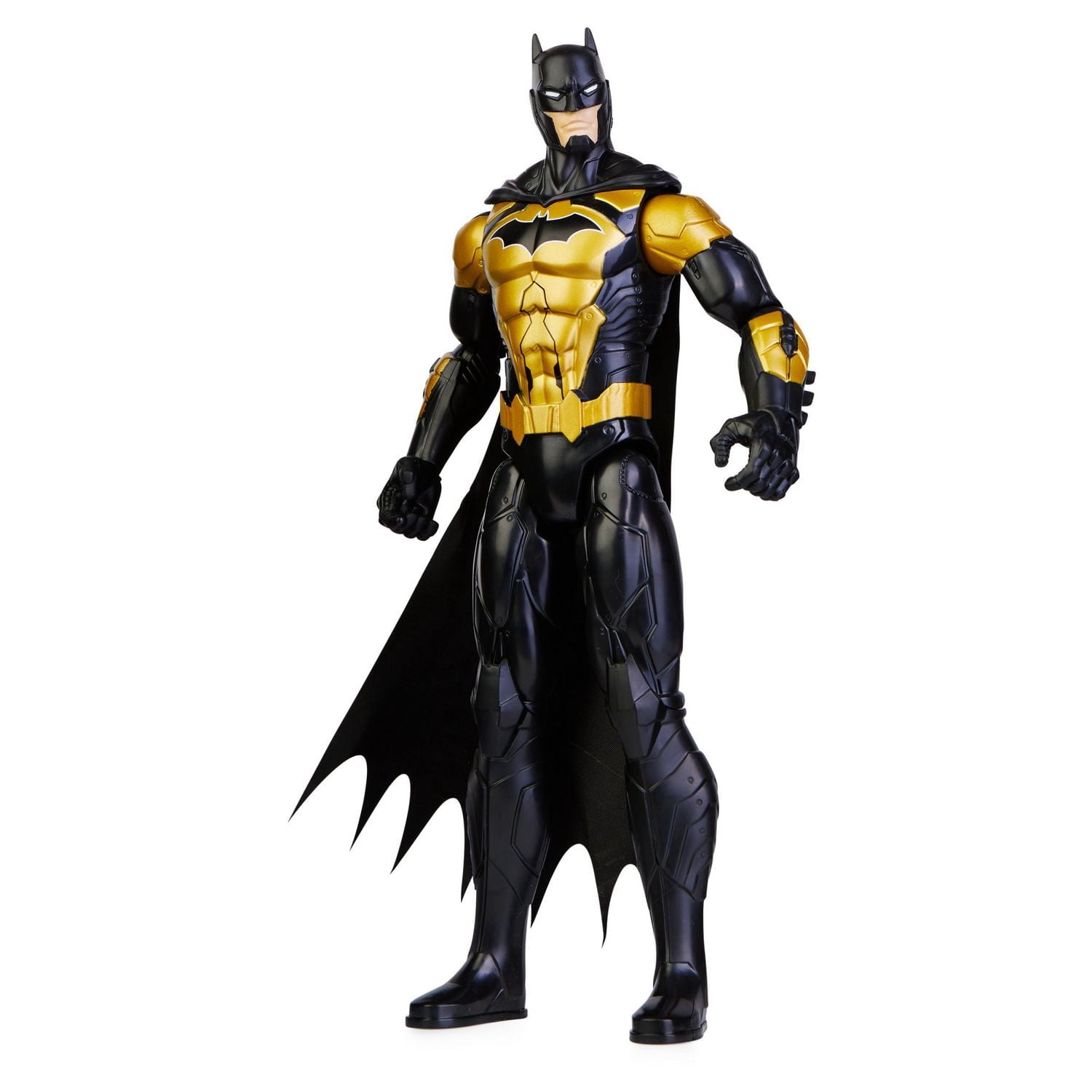 Batman, Figurine articulée Attack Tech Batman de 30 cm (costume noir), Jouets pour garçons et filles à partir de 3 ans
