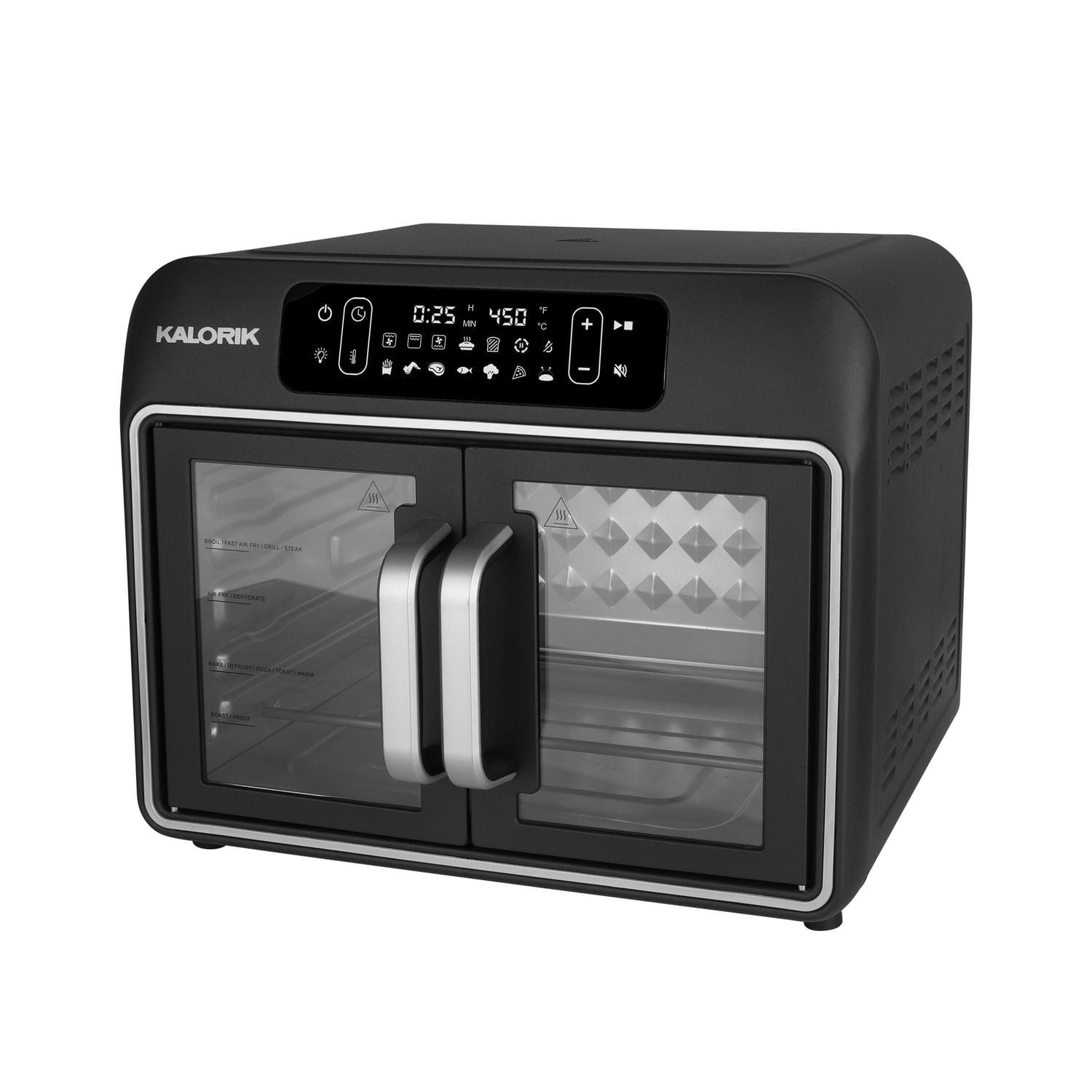 Kalorik Designer Series 26 QT Air Fryer and Convection Oven, Black with Silver (AFO52786BS43)