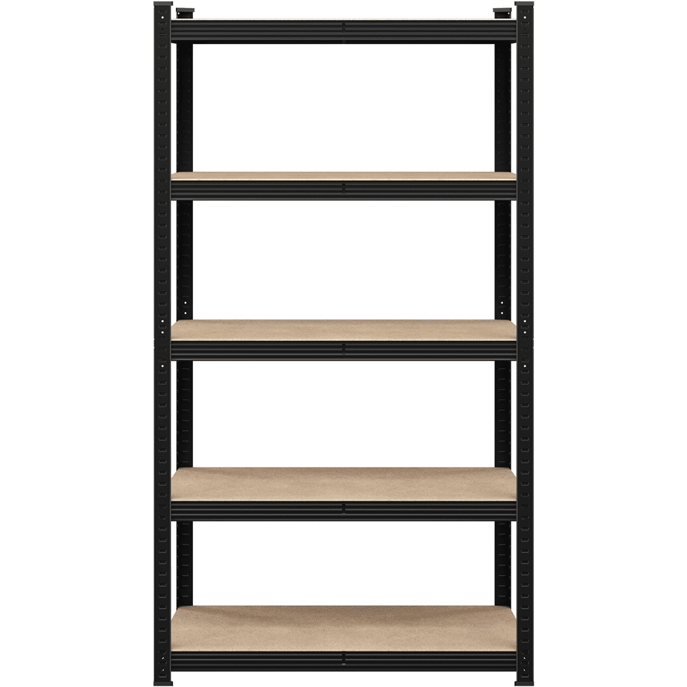 FullFurnique 71″ Height Metal Storage Rack with Adjustable Shelves, Black