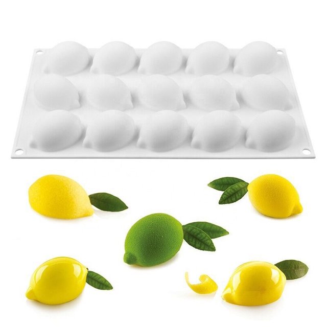 Moules à Mousse pour Chocolat, Moule en Silicone Citron Outils de Cuisson pour Mousse Moules Moule en Silicone Citron Robuste et Résistant