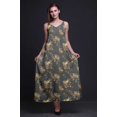 thumbnail image 3 of Bimba Robe Longue Maxi de Soirée pour Femmes en Rayonne à Imprimé d'Oiseaux, Dos Nu, Bretelles Spaghetti - XX-Grand, 3 of 5