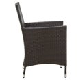 thumbnail image 3 of vidaXL Chaises de Jardin avec Coussins 4 Pcs Rotin Poly Brun, 3 of 5