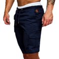 thumbnail image 2 of Mens Cargo Short Léger Ripstop Stretch Slim-Fit avant Plat Confort Draw-string Authentique Short d'Extérieur Classique avec Poches Latérales S-2XL Kaki, 2 of 6