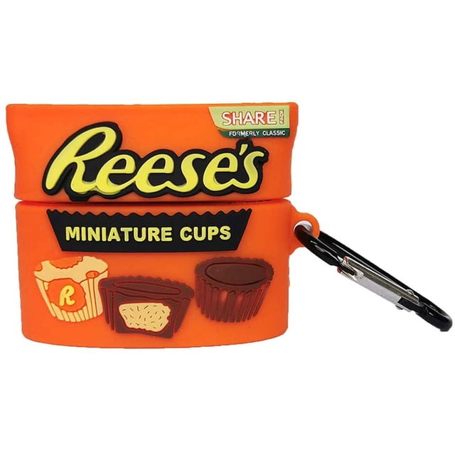 ORUYROP Compatible avec AirPods 3 Case Reeses, une Coque de protection en silicone Dessin Animé 3D pour AirPods 3e Génération. l'Étui Met en Valeur un design de Gobelets Miniatures Reese's orange Vif avec des Graphiques Bonbon et Comprend un Porte-Clés Assorti pour la Portabilité. Idéal comme Accessoire d'Écouteurs, Il Offre une protection en silicone durable contre les Chutes et les Égratignures.