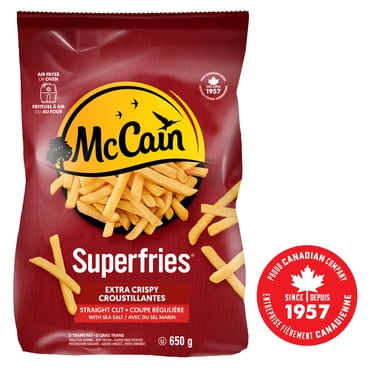 McCain® Superfries® Extra Crispy Straight Cut Fries, Made in Canada from domestic and imported ingredients - 650g, 650g