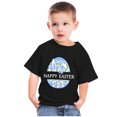 thumbnail image 1 of TIMIFIS Garçons Filles T-Shirts Graphiques Heureux Easter Chandails Unisexe Enfants Col Rond Manches Courtes T-Shirts Enfants Mignon Oreilles de Lapin Oeufs Imprimé T-Shirt, 11 Ans, 1 of 4
