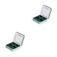 thumbnail image 2 of Transemion Pill Box Health Care Tablet Storage Container Dispenser Daily Tablets Holder Travel Indoor Outdoor Organizer Suitcase Green 2Set, 2 of 6