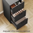 thumbnail image 4 of HOMCOM Office File Cabinet with 3 Drawers, Vertical Filing Cabinet, Black, 4 of 10