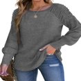 thumbnail image 1 of Stylish and Warm Women‘s Pullover with Ruched Detailing, 1 of 5