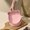 thumbnail image 2 of Silicone Baking Pan Non Stick High Temperature Resistant Pink Baking Tray for Microwave Oven Air Fryer, 2 of 7