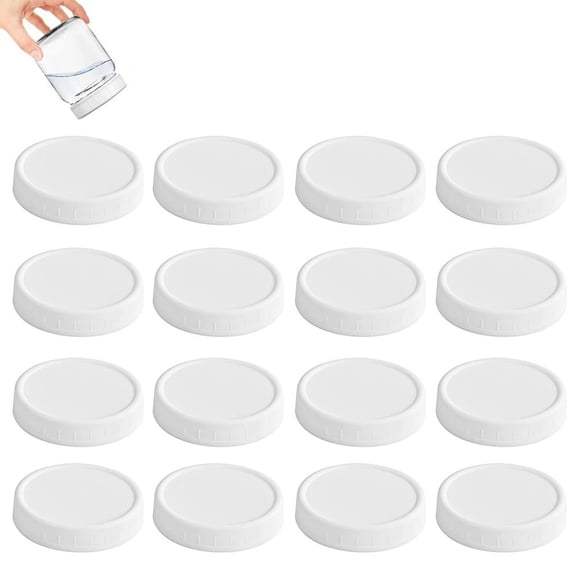 1 Paquet de Couvercles en Plastique pour Pots Mason, Couvercles de Pots Mason à Grand Ouverture de 86 mm de Rechange, Couvercles de Couvercles Réutilisables pour Canettes, Capuchons et Couvercles Étanches pour la Mise en Conserve Maison d'Aliments, de Fruits et de Confiture Bricolage