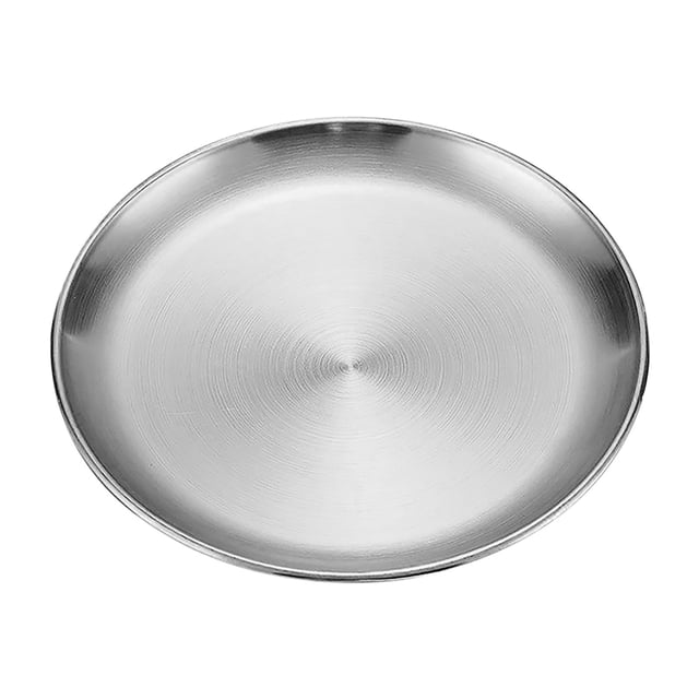 XYAIYT Stainless Steel Long Lasting Versatile Plates for Home and Restaurant Use Suit for Pasta Side Dishes Steak Matte Finish Easy Storage Multi use Kitchen Dining Plate Set