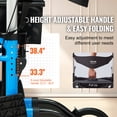 thumbnail image 4 of VEVOR Déambulateur 2 en 1 et Fauteuil de Transport pour Aînés, Déambulateur Roulant Pliant Fauteuil Roulant Combo et Repose-Pieds, Déambulateur en Aluminium Léger avec Poignée Ajustable, Roues Tout-Terrain, 300 Lb, Bleu, 4 of 9