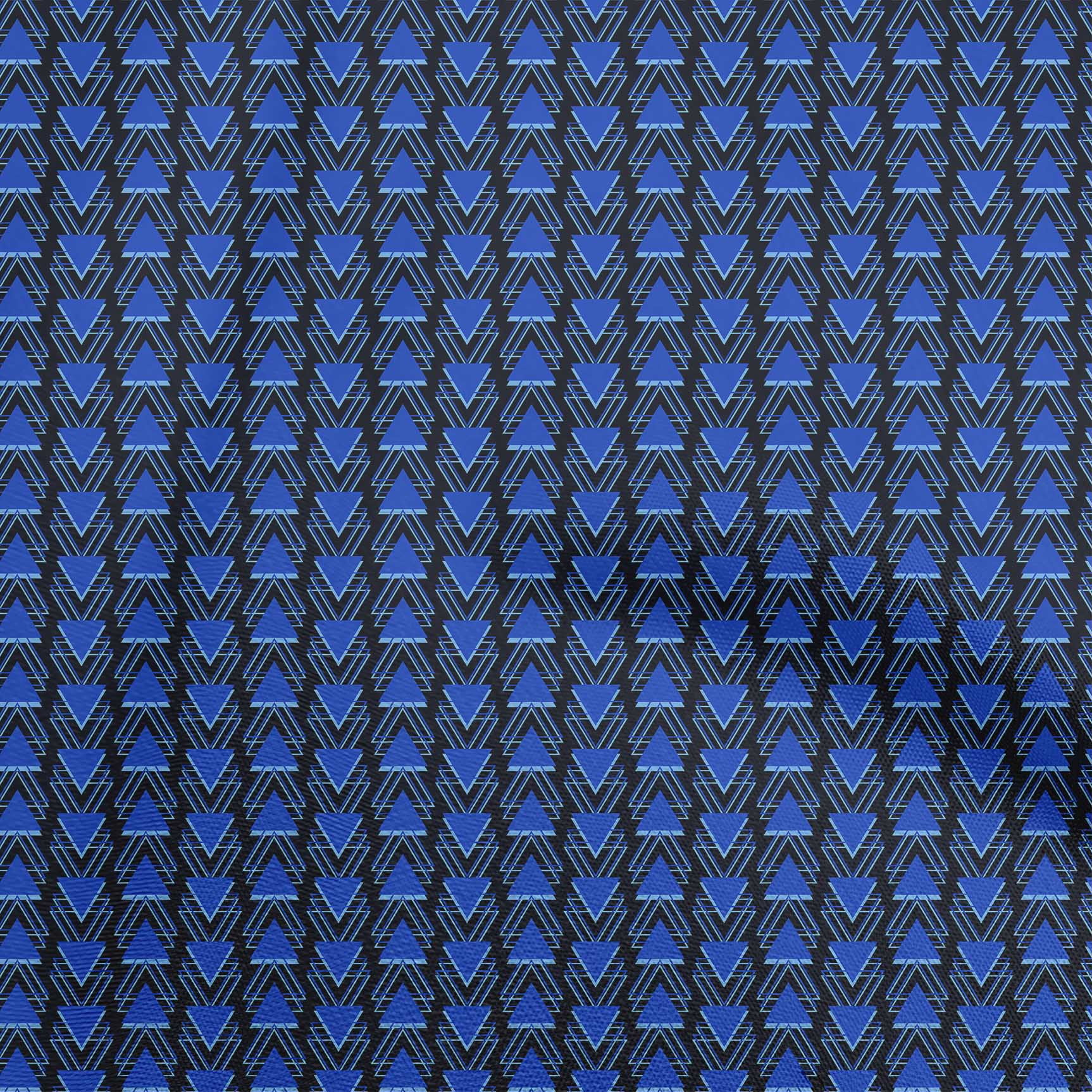 oneOone Velvet Blue Fabric Geometric Craft Projects Decor Fabric Printed By The Yard 58 Inch Wide