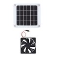 thumbnail image 3 of Solar Powered Exhaust Fan, IP67 Waterproof 5V 10W Solar Powered Ventilator Monocrystalline Solar Panel  For Greenhouse, 3 of 8