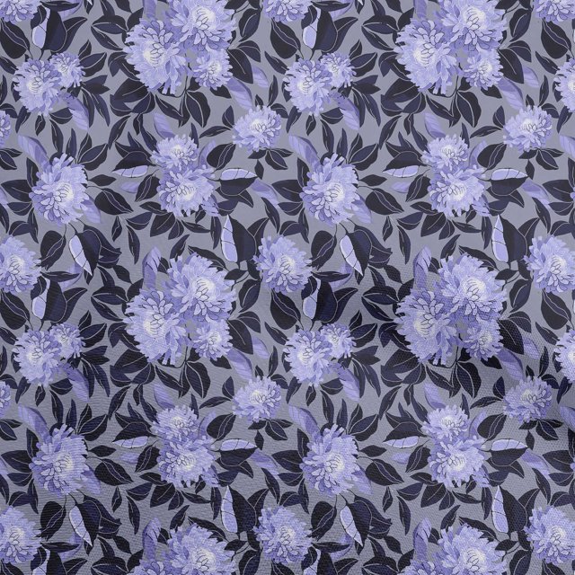 oneOone Rayon Bluish Violet Fabric Florals Craft Projects Decor Fabric Printed By The Yard 56 Inch Wide