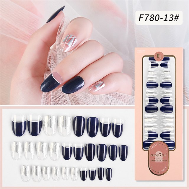 EGNMCR Press on Nails The New Wearable Nail Long Tip-shaped Detachable Reusable Fake Nail Wear Patch Lazy fixed