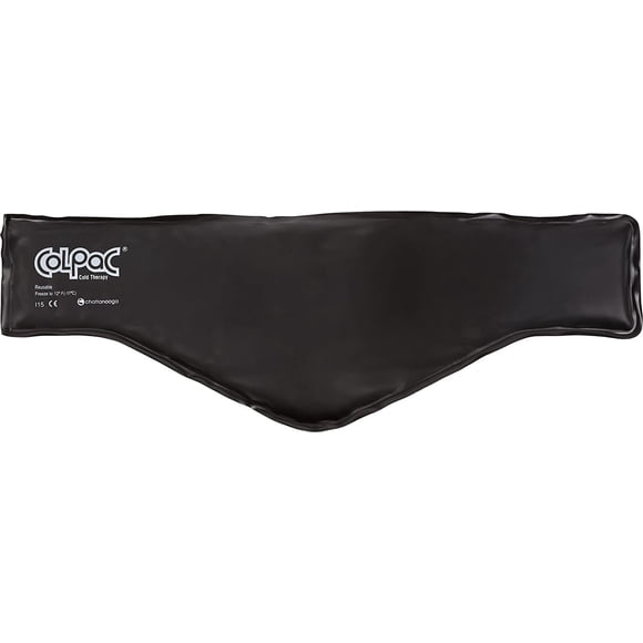 Chattanooga ColPac - Reusable Gel Ice Pack - Black Vinyl - Neck Contour - 21 inches - Cold Therapy - Knee, Arm, Elbow, Shoulder, Back - Aches, Swelling, Bruises, Sprains, Inflammation