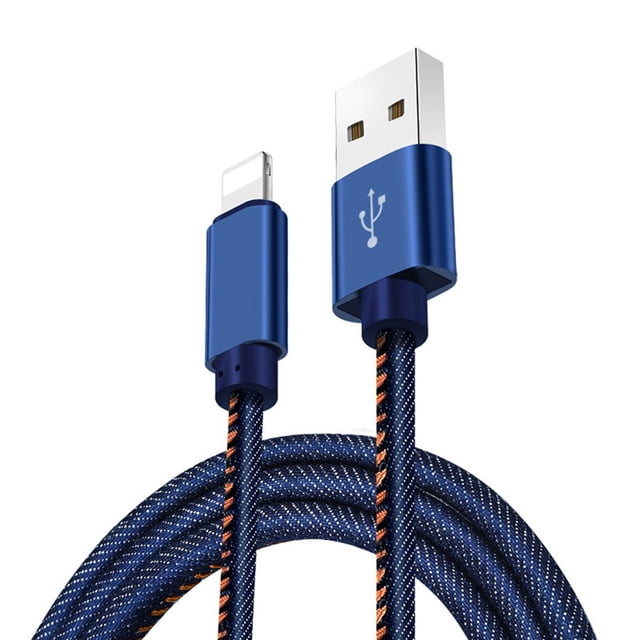 Baohd 1 Meter Denim Phone Data Charging Cable Replacement for iPhone Replacement for Android Type-C Data Line