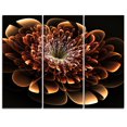 thumbnail image 3 of Tableau à toile imprimée numérique florale Design Art Fleur fractale brune, 3 of 3