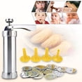 thumbnail image 3 of YOPTOP Cookie Press Stainless Steel Cookie Press Kit Biscuit Maker and Churro Maker Cookie Press Machine with 20 Cookie Discs 4 Nozzles for DIY Biscuit Maker and Decoration, 3 of 10